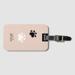 Niedliche Welpenherzen Personalisiert Gepäckanhänger