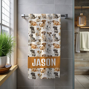 Niedliche Welpenhunde Strandtuch