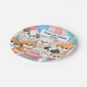 Niedliche WelpenIndividuell gestaltete Geburtstags Pappteller (Schrägansicht)