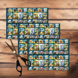 Niedliche Welpenkollektion, Babyhunde, Seidenpapier