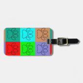 Niedliche Welpenpfähle auf den Plätzen - Gepäckmar Gepäckanhänger (Vorderseite horizontal)