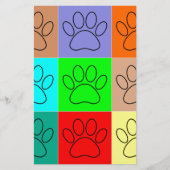 Niedliche Welpenpfähle auf Plätzen Briefpapier (Vorderseite)