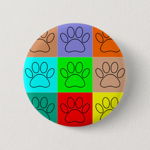 Niedliche Welpenpfähle auf Plätzen Button