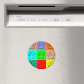 Niedliche Welpenpfähle auf Plätzen Magnet (In Situ (Geschirrspüler))