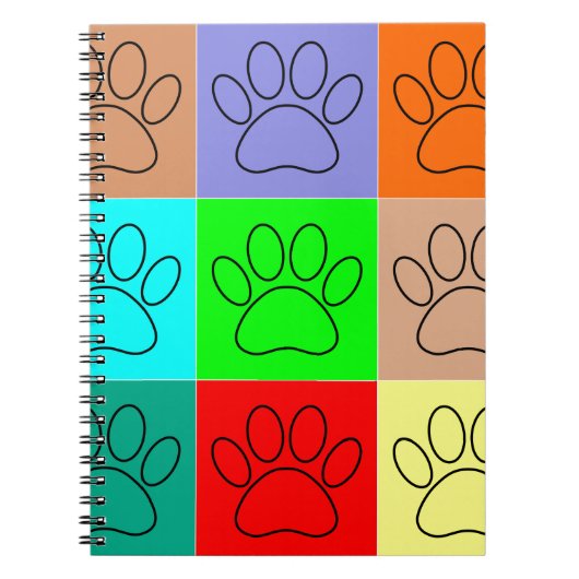 Niedliche Welpenpfähle auf Plätzen Notizblock (Vorderseite)