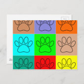 Niedliche Welpenpfähle auf Plätzen Postkarte (Vorne/Hinten)