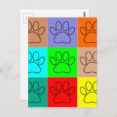 Niedliche Welpenpfähle auf Plätzen Postkarte (Vorne/Hinten)