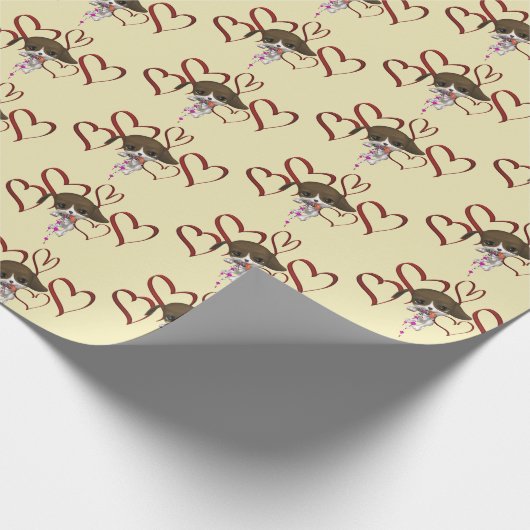 Niedliche Welpenrauschen    Geschenkpapier (Ecke)