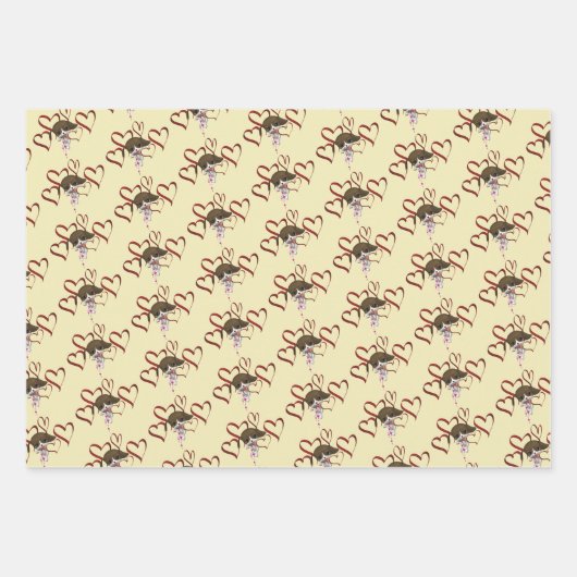 Niedliche Welpenrauschen Geschenkpapier Set (Vorderseite)