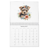 Niedliche Welpentiere Aquarell-Blume Kalender (Jan 2027)