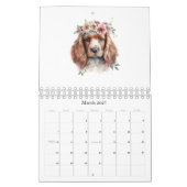 Niedliche Welpentiere Aquarell-Blume Kalender (Mär 2027)