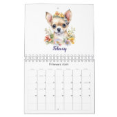 Niedliche Welpentiere Aquarell-Blume Kalender (Feb 2026)