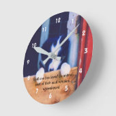 Niedliche Welpentiere Inspiration Runde Wanduhr (Winkel)