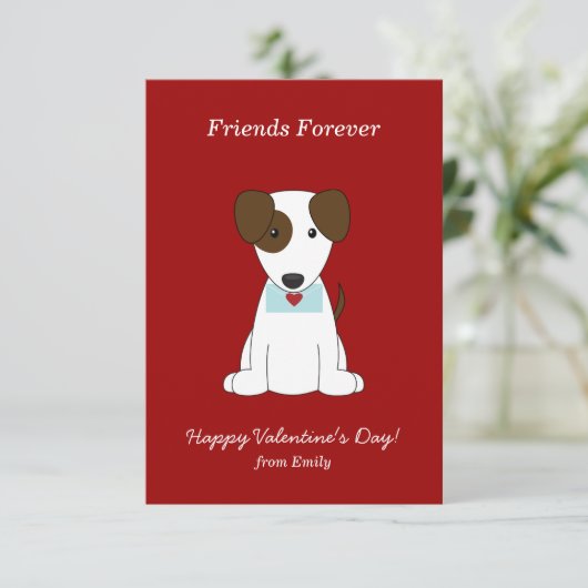 Niedliche Welpenvalente Einladung (Stehend Vorderseite)