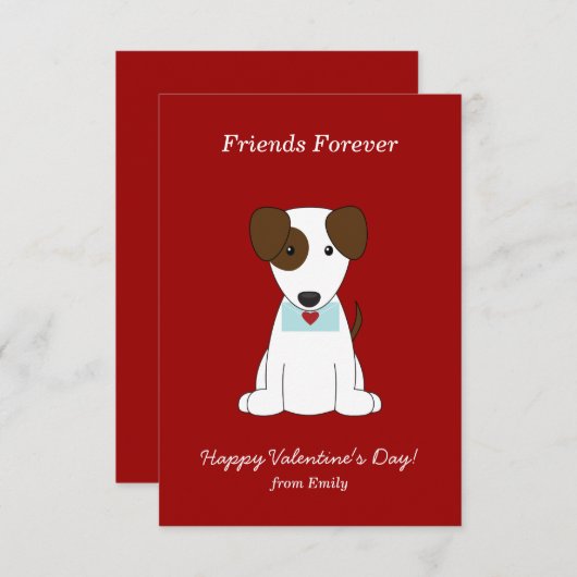 Niedliche Welpenvalente Einladung (Vorne/Hinten)