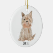 Niedliche Welpenweihnachtsdekoration Keramik Ornament (Rechts)