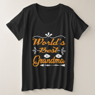 Niedliche Welt: Beste Grandma-Wortart Große Größe T-Shirt