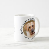 Niedliche Welt der beste Hund Mama Paw Prints Pet Kaffeetasse (VorderseiteRechts)