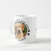 Niedliche Welt der beste Hund Mama Paw Prints Pet Kaffeetasse (Vorderseite Links)