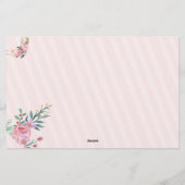 Niedliche Welt Windeln für Mädchen Briefpapier (Rückseite)