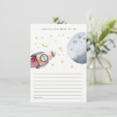 Niedliche Weltraumgründung für Mum Baby Shower Begleitkarte (Stehend Vorderseite)