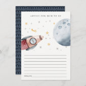 Niedliche Weltraumgründung für Mum Baby Shower Begleitkarte (Vorne/Hinten)