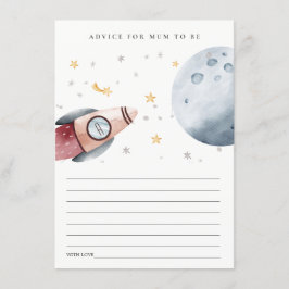 Niedliche Weltraumgründung für Mum Baby Shower Begleitkarte