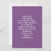 Niedliche Weltraumpartei Aliens Themed Birthday Pa Einladung (Rückseite)