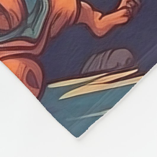 Niedliche Werwölfe rund um ein Dorf Fleecedecke (Ecke)