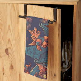 Niedliche Werwölfe rund um ein Dorf Geschirrtuch