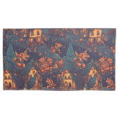 Niedliche Werwölfe rund um ein Dorf Kissenbezug (Vorderseite-Links)