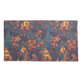 Niedliche Werwölfe rund um ein Dorf Kissenbezug (Rückseite-Links)