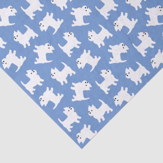 Niedliche West Highland Terrier Westies Seidenpapier (Detail)