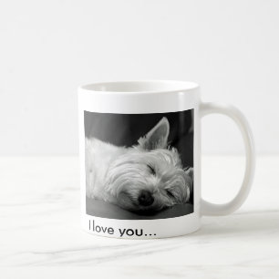 Niedliche Westie (Westhochland-Terrier) HundeTasse Kaffeetasse