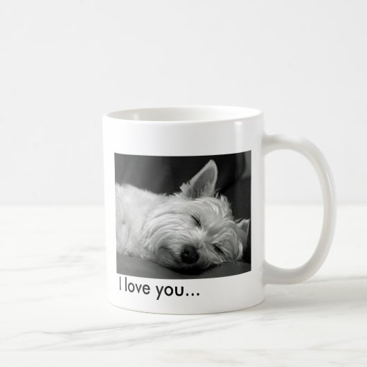 Niedliche Westie (Westhochland-Terrier) HundeTasse Kaffeetasse (Rechts)