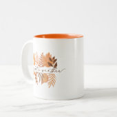 Niedliche Wettererscheinung Herbstausgänge Zweifarbige Tasse (Vorderseite Links)