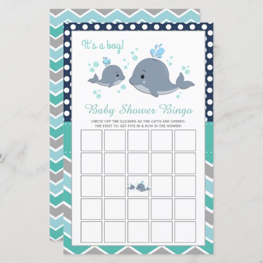 Niedliche Whaldusche Kinderspielkarte (Vorne/Hinten)