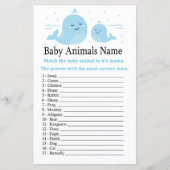 Niedliche Whale Baby Animes Name Game (Vorderseite)