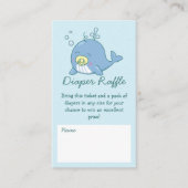 Niedliche Whale Baby Dusche Kawaii Windel Raffle Begleitkarte (Vorderseite)