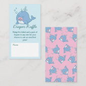 Niedliche Whale Baby Dusche Windeln Raffle Girl Pi Begleitkarte (Vorne/Hinten)