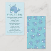 Niedliche Whale Baby Shower Books für Baby Boy Blu Begleitkarte (Vorne/Hinten)