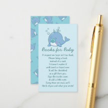 Niedliche Whale Baby Shower Books für Baby Boy Blu
