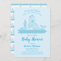 Niedliche Whale Baby Shower Ocean Gender Neutral B