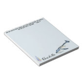 Niedliche Whale Bible Verse Christliches Geschenk Notizblock (angewinkelt)