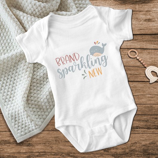 Niedliche Whale Brand Sparkling New Blue Baby Boy Baby Strampler