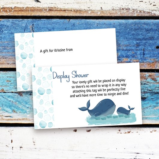 Niedliche Whale-Display-Dusche - Geschenkkarte mit Begleitkarte
