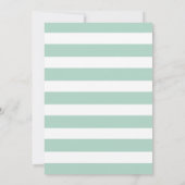 Niedliche Whale Mint Green Baby Dusche Einladung (Rückseite)