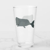 Niedliche Whale Umweltschutz Wale Glas (Rückseite)