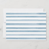 Niedliche Whale Whale Boy's Blue Baby Dusche Einladung (Rückseite)