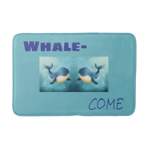 Niedliche Whales Bathmatte, Badezimmer Dekoration, Badematte